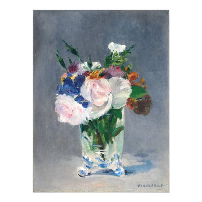 Foto Edouard Manet - Flores em um vaso de cristal (Frente)