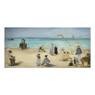 Foto Edouard Manet - Na Praia, Boulogne-sur-Mer