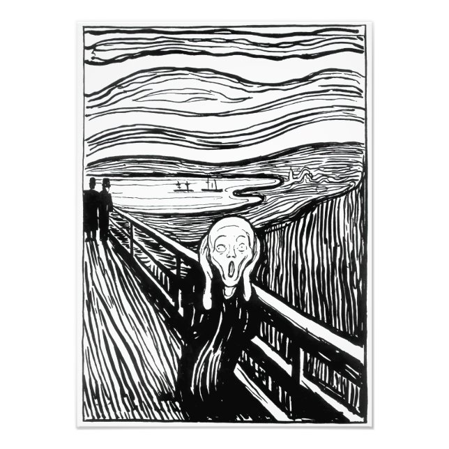 Foto Edvard Munch - A litografia do Gritar (Frente)