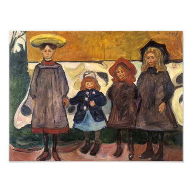 Foto Edvard Munch - Quatro Meninas em Asgardstrand (Frente)