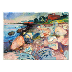 Foto Edvard Munch - Shore com Casa Vermelha