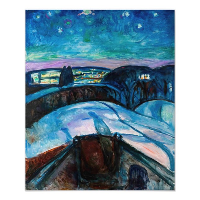 Foto Edvard Munch - Starry Night 1922 (Frente)