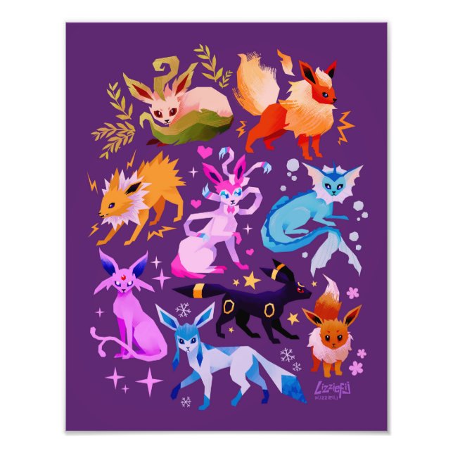 Foto Eeveelutions dark purple print (Frente)