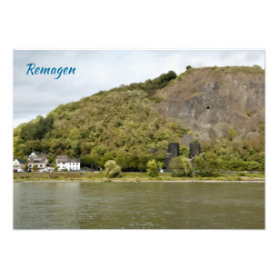 Foto Efeito de Pintura da Ponte do Rio Reno em Remagen