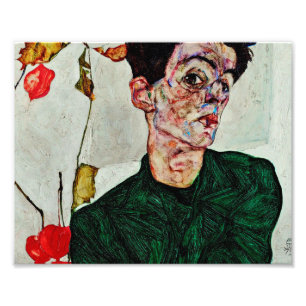 Foto Egon Schiele - Autorretrato com Lanterna Chinesa