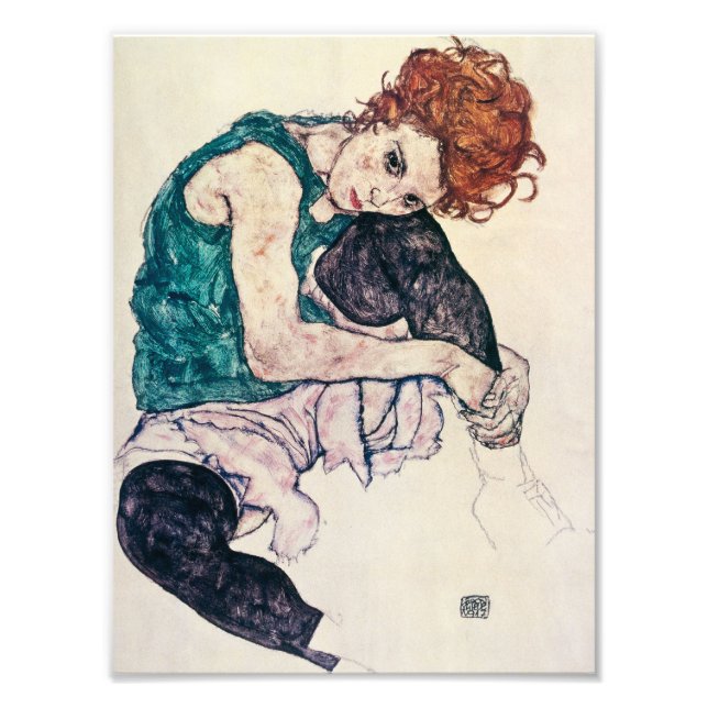 Foto Egon Schiele Seated Woman Impressão (Frente)