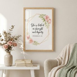 Foto Ela Está Revestida de Força e Dignidade Floral