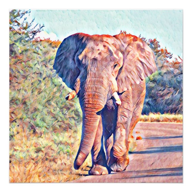 Foto elefante aquarell (Frente)