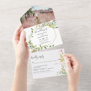 Foto elegante de Casamento de Flores Selvagens