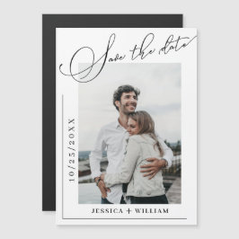 FOTO Elegante de Casamento Salve o Cartão Magnétic