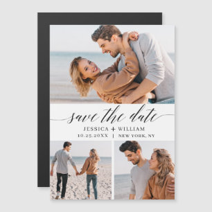 FOTO Elegante de Casamento Salve o Cartão Magnétic