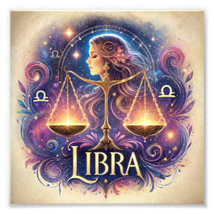 Foto Elegante Libra Zodiac Art