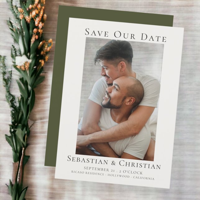 Foto Elegante Salvar O Casamento De Data (Photo Elegant Save The Date Wedding announcement from Ricaso)