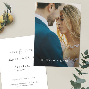 Foto elementar simples Salva o Convite de casament