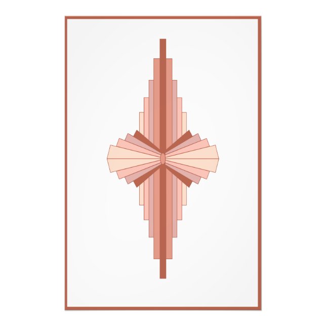 Foto Elementos de arte deco numa paleta dourada rosa (Frente)