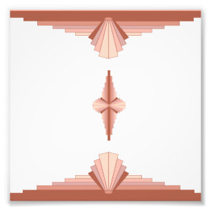 Foto Elementos de arte deco numa paleta dourada rosa