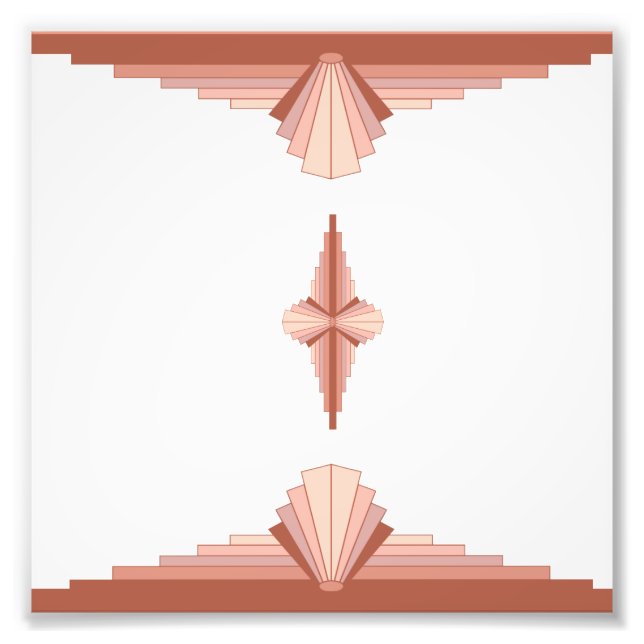 Foto Elementos de arte deco numa paleta dourada rosa (Frente)