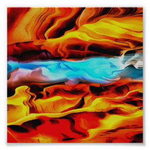 Foto Elementos Quentes E Frio Abstrato De Pó Acrílico