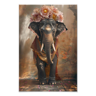 Foto Elephant Floral Harmony