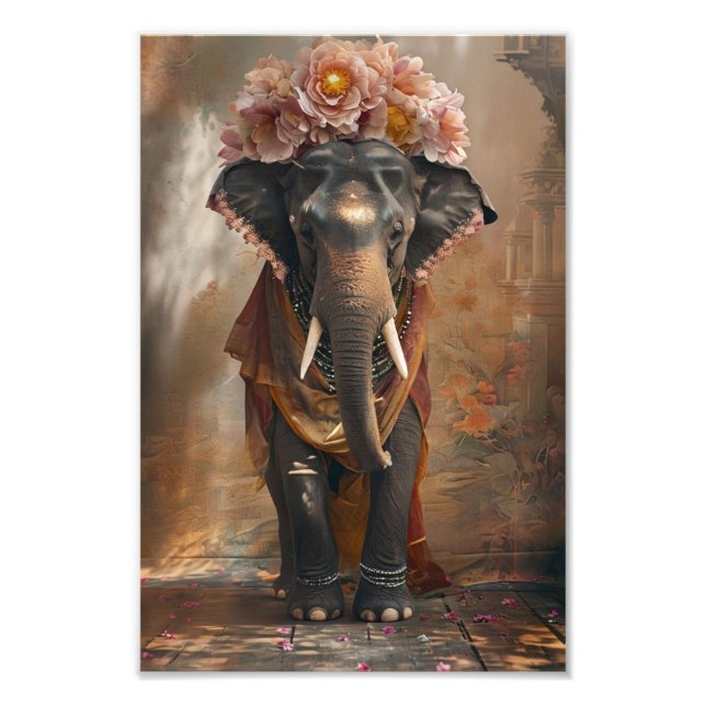Foto Elephant Floral Harmony (Frente)