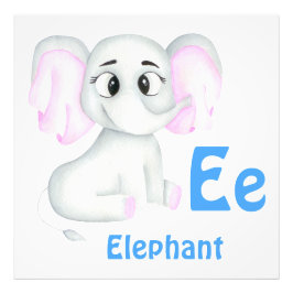 Foto Elephant personalize ABC: Carta E - Adicione seu n