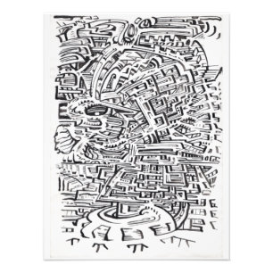 Foto Em um Entre-Lugar, desenho de tinta índia