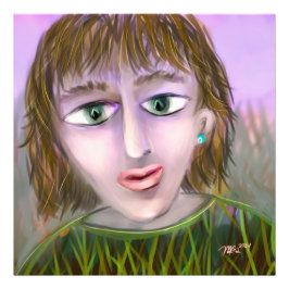 Foto Emerald Curiosity ~ Modern Feminine Portrait Wall 