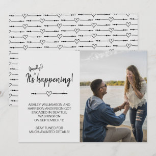 Foto engraçada e moderna de anúncio de noivado