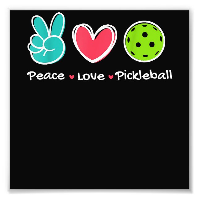 Foto Engraçado Pickleball Court de Amor pela Paz Jogar  (Frente)