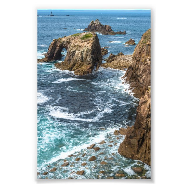 Foto Enys Dodnan e Armed Knight Lands End Cornwall (Frente)