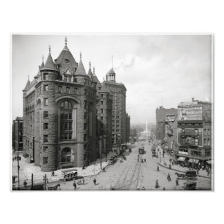 Foto Erie County Savings Bank ~ Main & Niagara Rua 1908