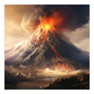 Foto Erupção do vulcão