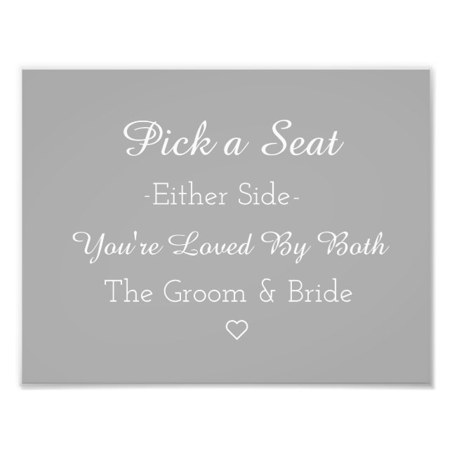 Foto Escolha um assento de um lado (Frente)