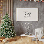 Foto Escrita elegante escandi-moderna negra Natal<br><div class="desc">Preto,  moderno e elegante,  cor-de-água bege natural Cores contemporâneos escandinavos bege,  preto e branco,  poster de Natal.</div>