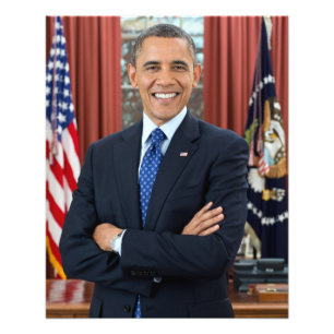 Foto Escritório Oval Oficial Retrato Presidente Obama