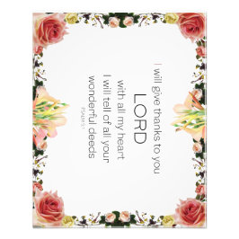 Foto Escritura Salm 9, Floral