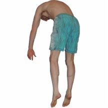 Homem pequeno Hangin do chaveiro em torno de 2" x