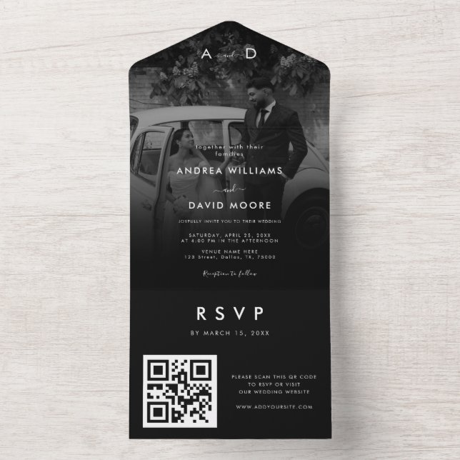 Foto Escura Desmaecida Casamento de Código QR Mini (Interno)