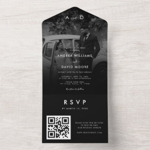 Foto Escura Desmaecida Casamento de Código QR Mini