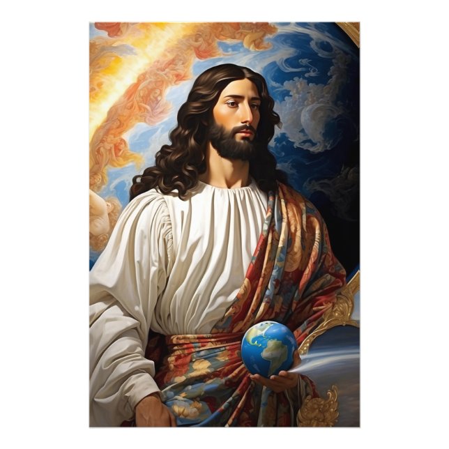 Foto *~* Espaço Cura Universo AP50 Jesus Segurando a Te (Frente)