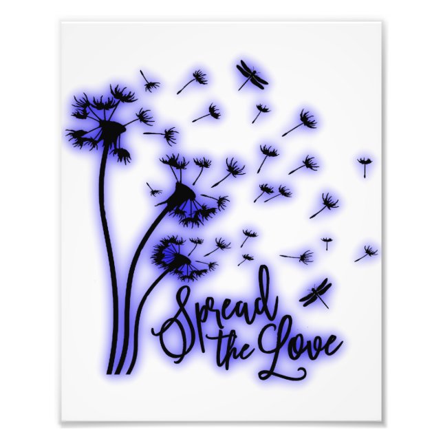 Foto Espalhe o Amor Dandelions e Libélulas (Frente)