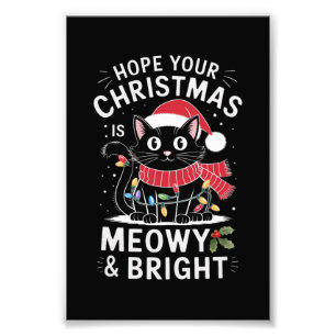 Foto Espero que seu Natal seja Meowy e Brilhante Gato X