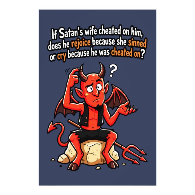 Foto Esposa Infiel de Satanás Piada do Diabo Meme Engra (Frente)