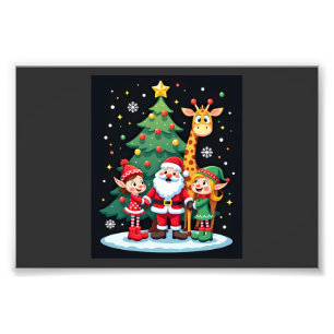 Foto Esquadrão de Natal Girafa do Papai Noel Elfo Dabbi