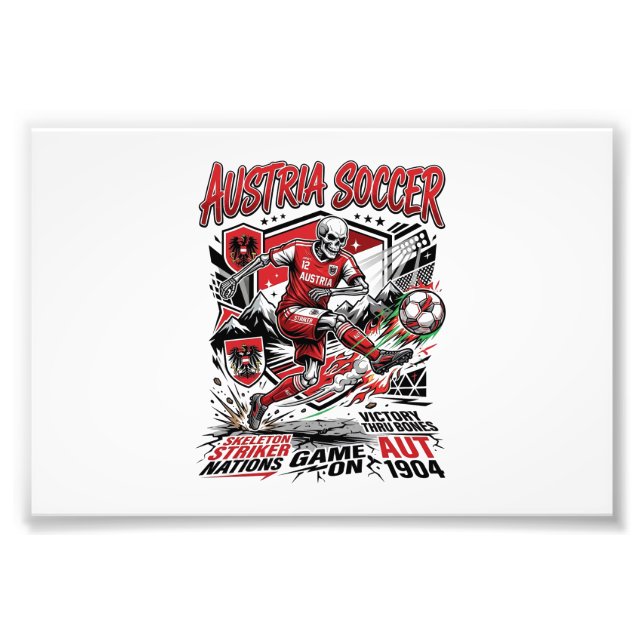 Foto Esqueleto de Futebol da Áustria Poster Sty (Frente)