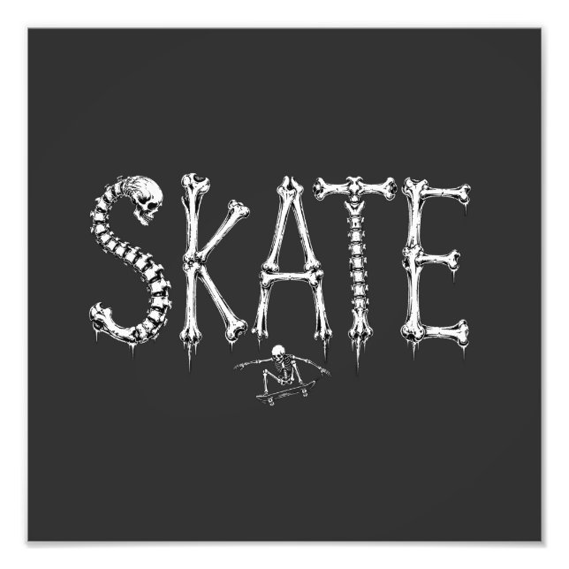 Foto Esqueleto SKATE Design Horror (Frente)