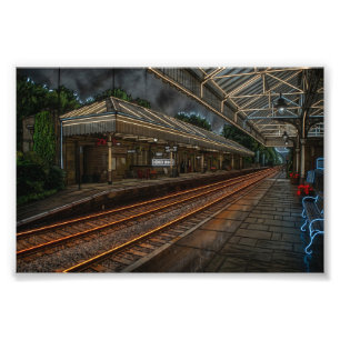 Foto Estação Ferroviária de Hebden Bridge Arte Neon Vin