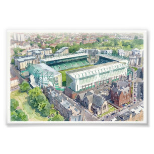 Foto Estádio Easter Road Edimburgo Arte Aquarela