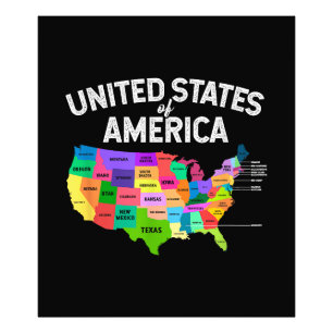 Foto Estados Unidos Mapeie T-shirt para o presente de v