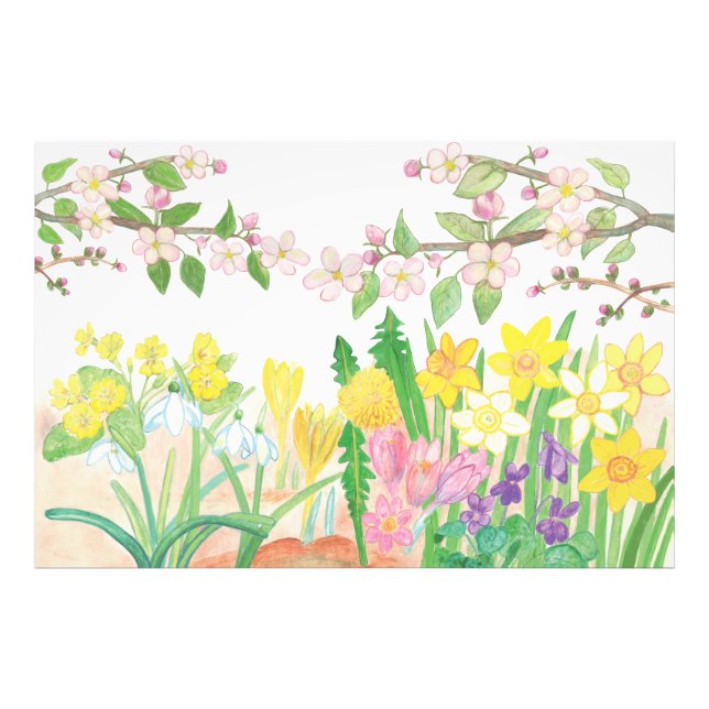 Foto Estas são as flores da primavera que radiam a aleg (Frente)